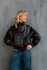 Refined Department Jacket Faux Leather 'Lee' - Choc Brown - Refined Department