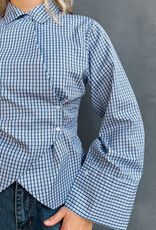Blouse Check 'Fenli' - Blue  - Neo Noir