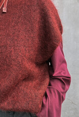 La Petite Laine Cardigan Zonder Mouw 'Bertine' - Burgundy - One size