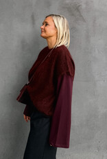 La Petite Laine Cardigan Zonder Mouw 'Bertine' - Burgundy - One size