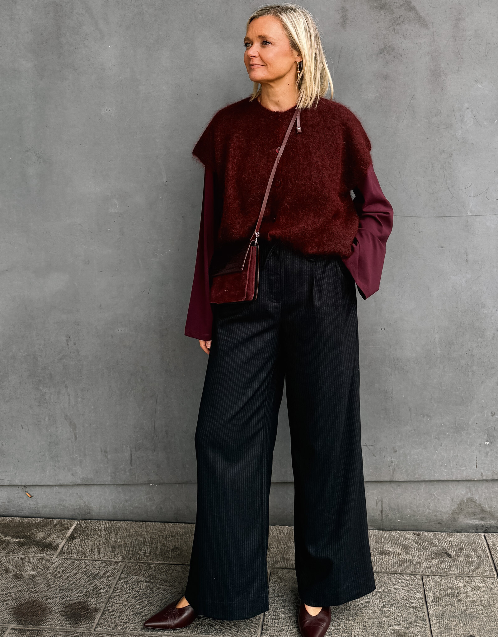 Laure+Max Broek 'Plume' - Black Tennis Stripes - Laure+Max