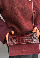 Ann Kurz Handtas 'Phone Bag'  - Croco/Burgundy - Ann Kurz