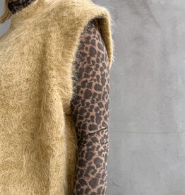 Withblack Top Rolkraag 'Lena' - Leo Print - Withblack