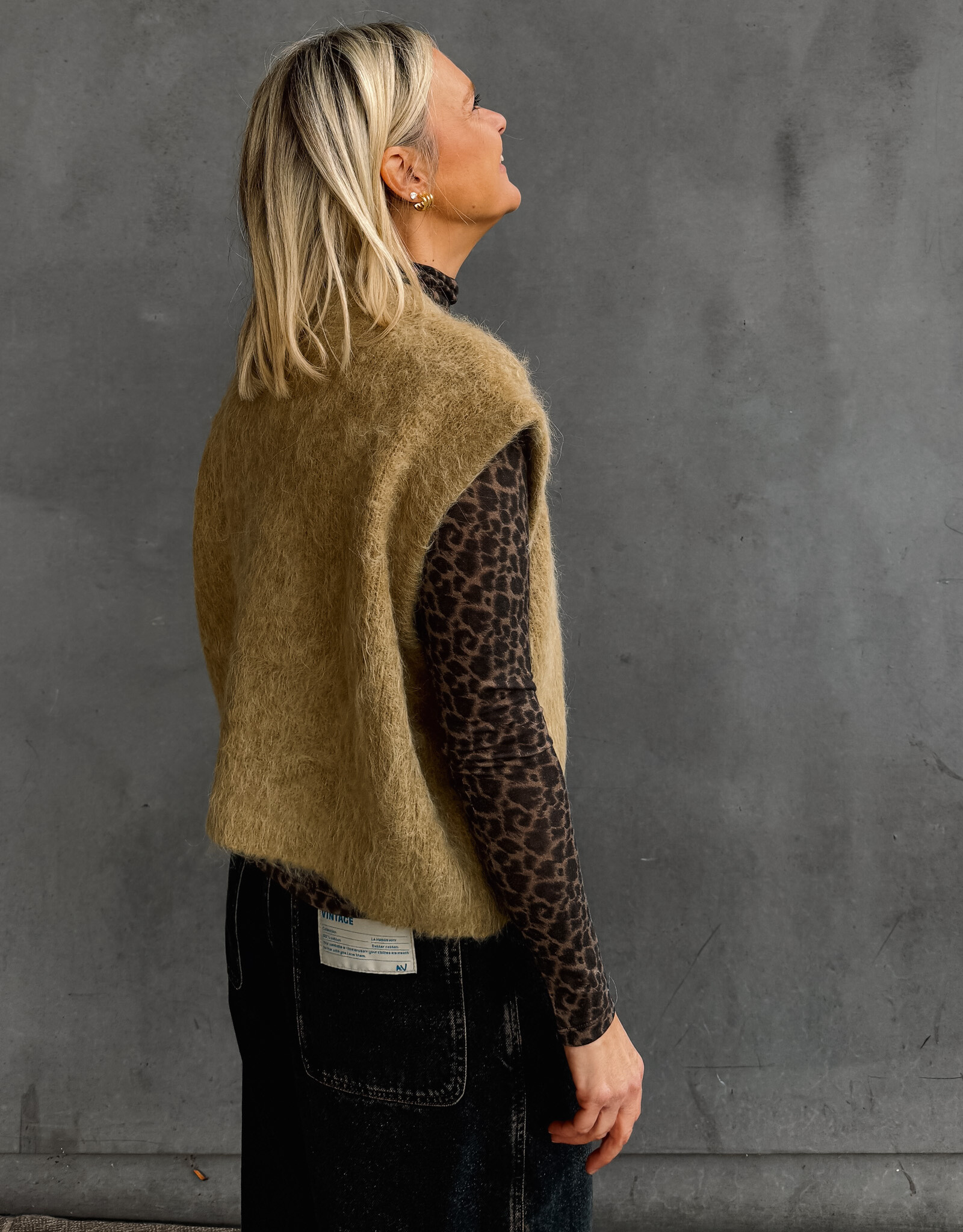 Withblack Top Rolkraag 'Lena' - Leo Print - Withblack