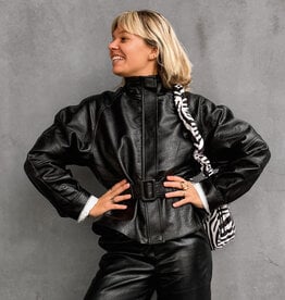 Jacket Faux Leather 'Jaclyn' - Black - Neo Noir