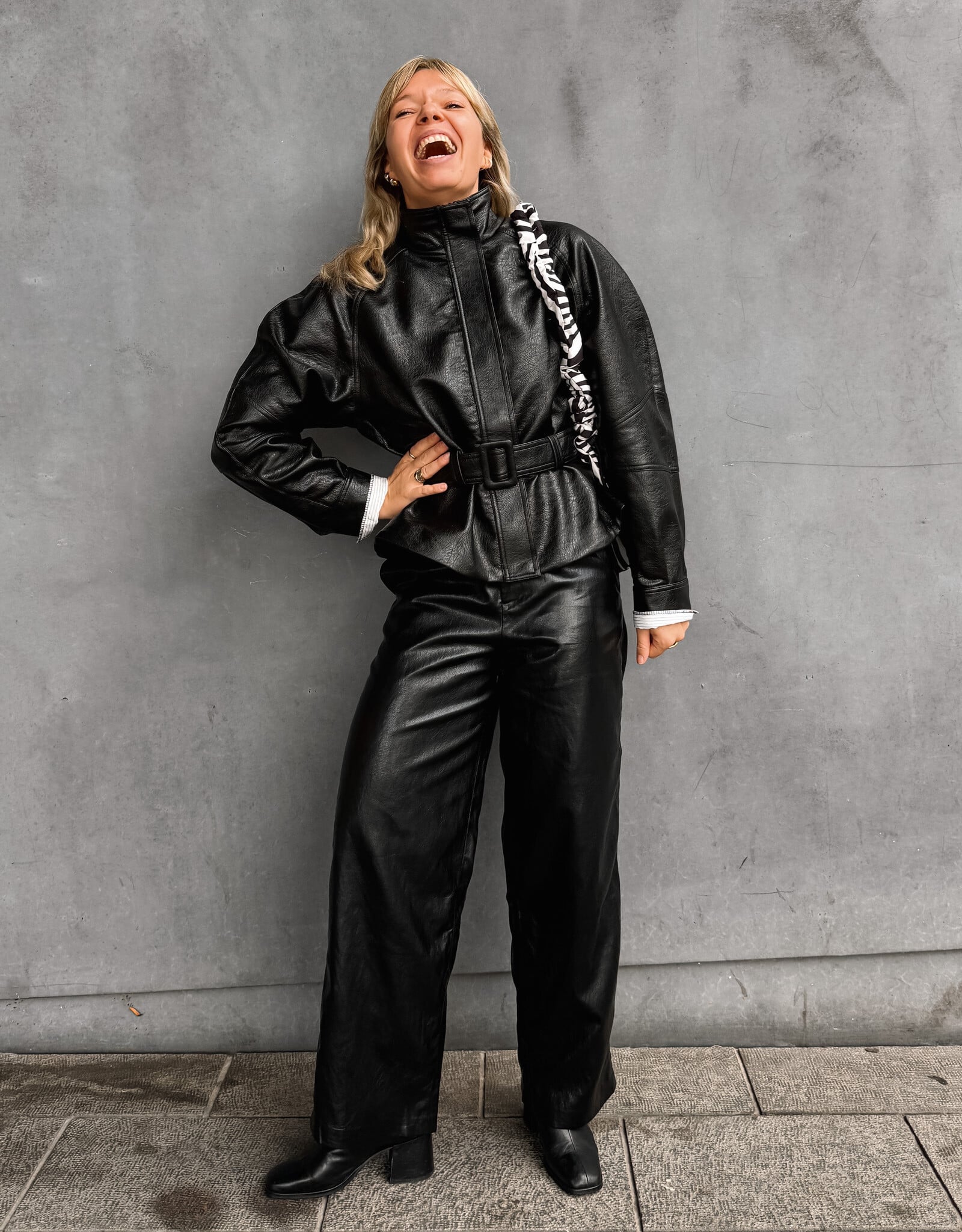 Jacket Faux Leather 'Jaclyn' - Black - Neo Noir