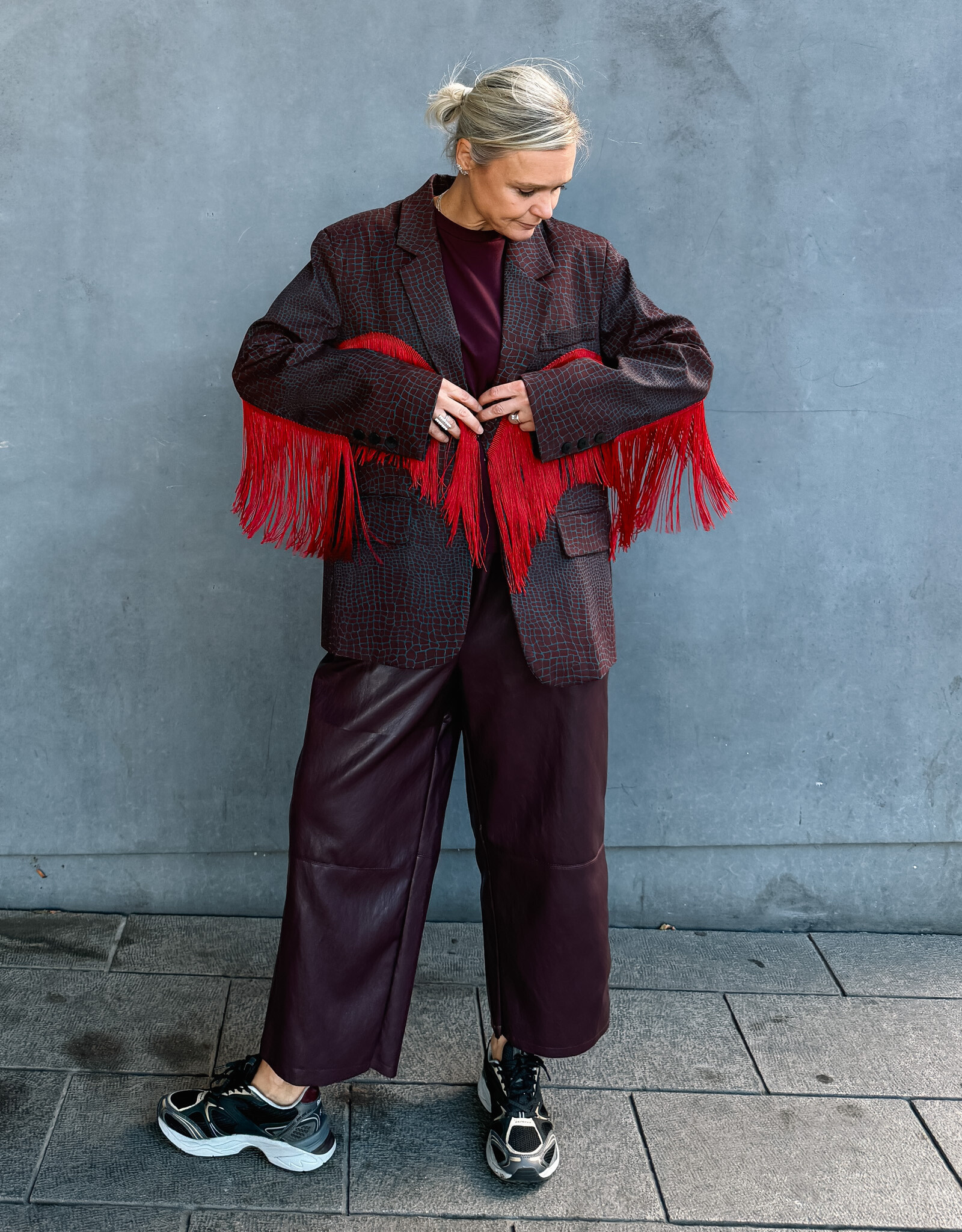The Golden House Lum Blazer 'Giacca' - Bordeaux/Rood TU