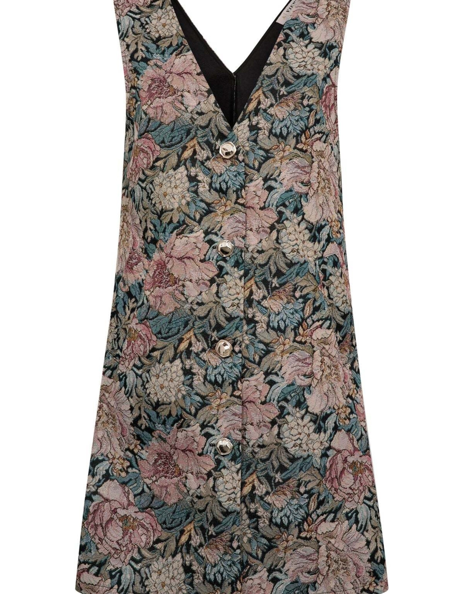 A view Jurk 'Brocade' - Sand/Black - A View