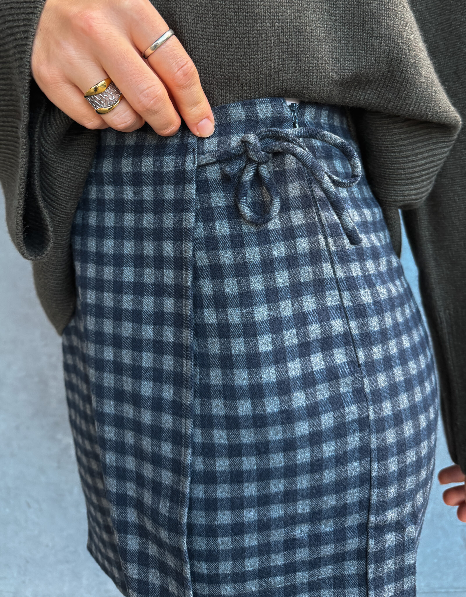 Laure+Max Skort 'June' - Blue Check - Laure+Max
