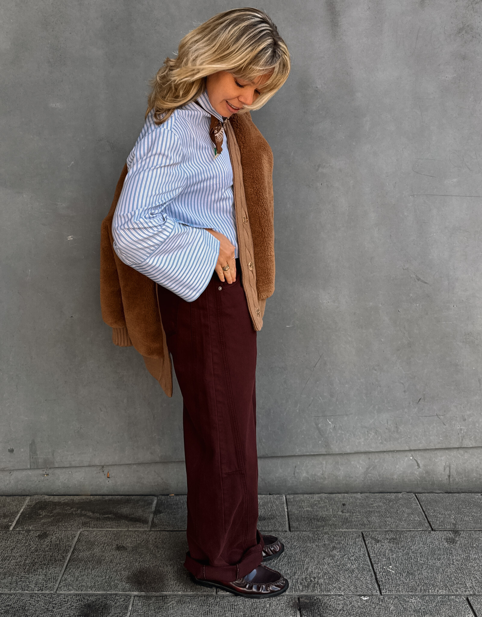 The Golden House Feel Broek Barrel 'Liliane' - Bordeaux