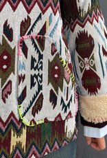 The Golden House Mom Jacket 'Inca' - Multi Blue - TU