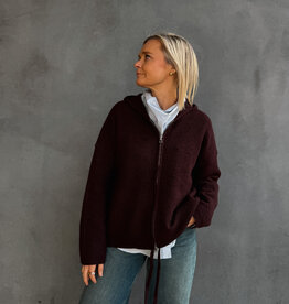 Withblack Hooded Pull 'Liza' - Windsor Wine Melange - Withblack