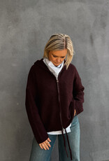 Withblack Hooded Pull 'Liza' - Windsor Wine Melange - Withblack