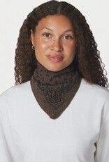 Knit Scarf Paisley 'Ariya' - Brown Melange - Neo Noir - One Size