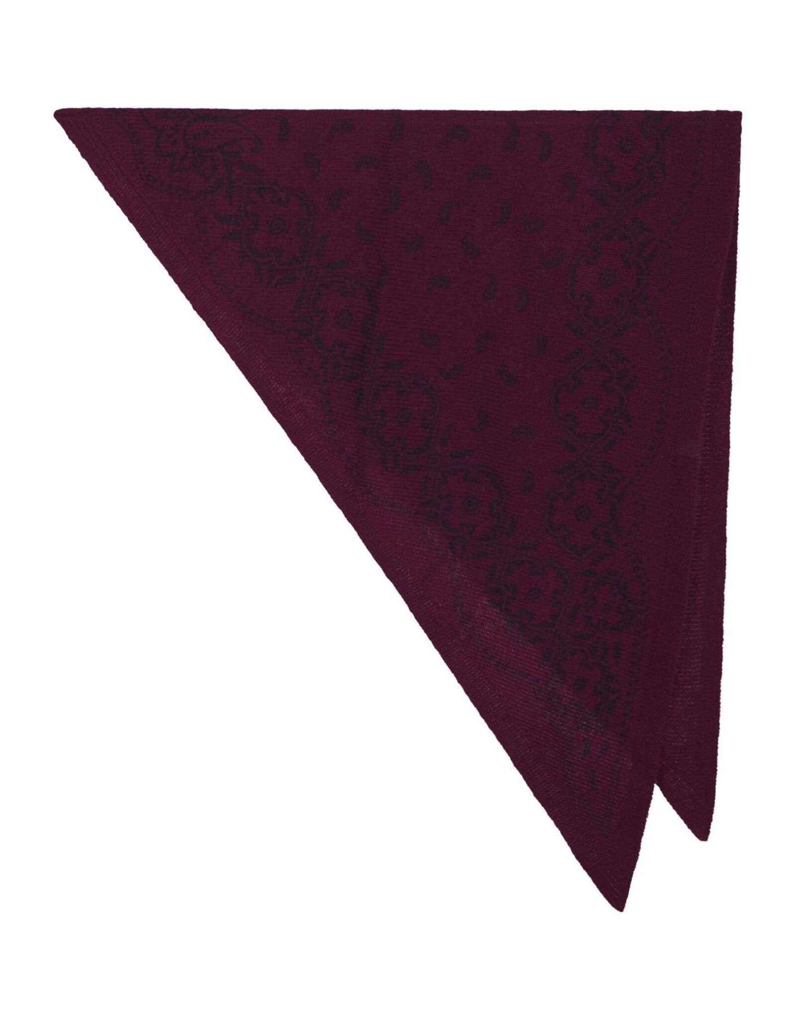 Knit Scarf Paisley 'Lolana' - Wine - Neo Noir - One Size
