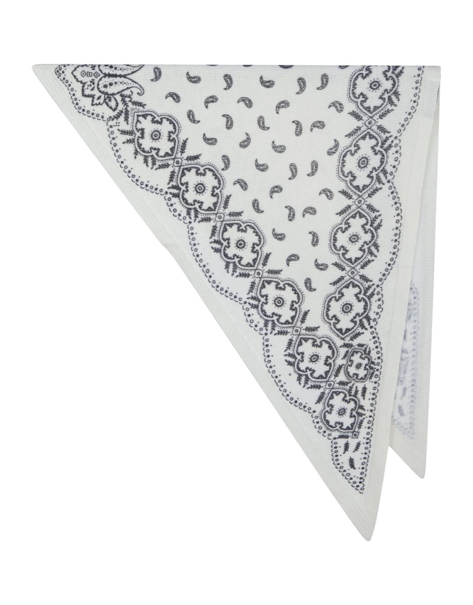 Knit Scarf Paisley 'Lolana' - Off White - Neo Noir - One Size