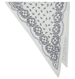 Knit Scarf Paisley 'Lolana' - Off White - Neo Noir - One Size
