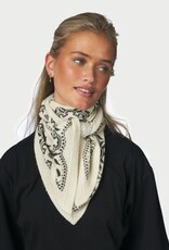 Knit Scarf Paisley 'Lolana' - Off White - Neo Noir - One Size