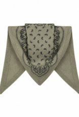 Knit Scarf Paisley 'Ariya' - Army - Neo Noir - One Size