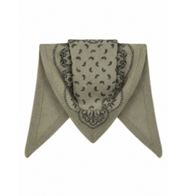 Knit Scarf Paisley 'Ariya' - Army - Neo Noir - One Size