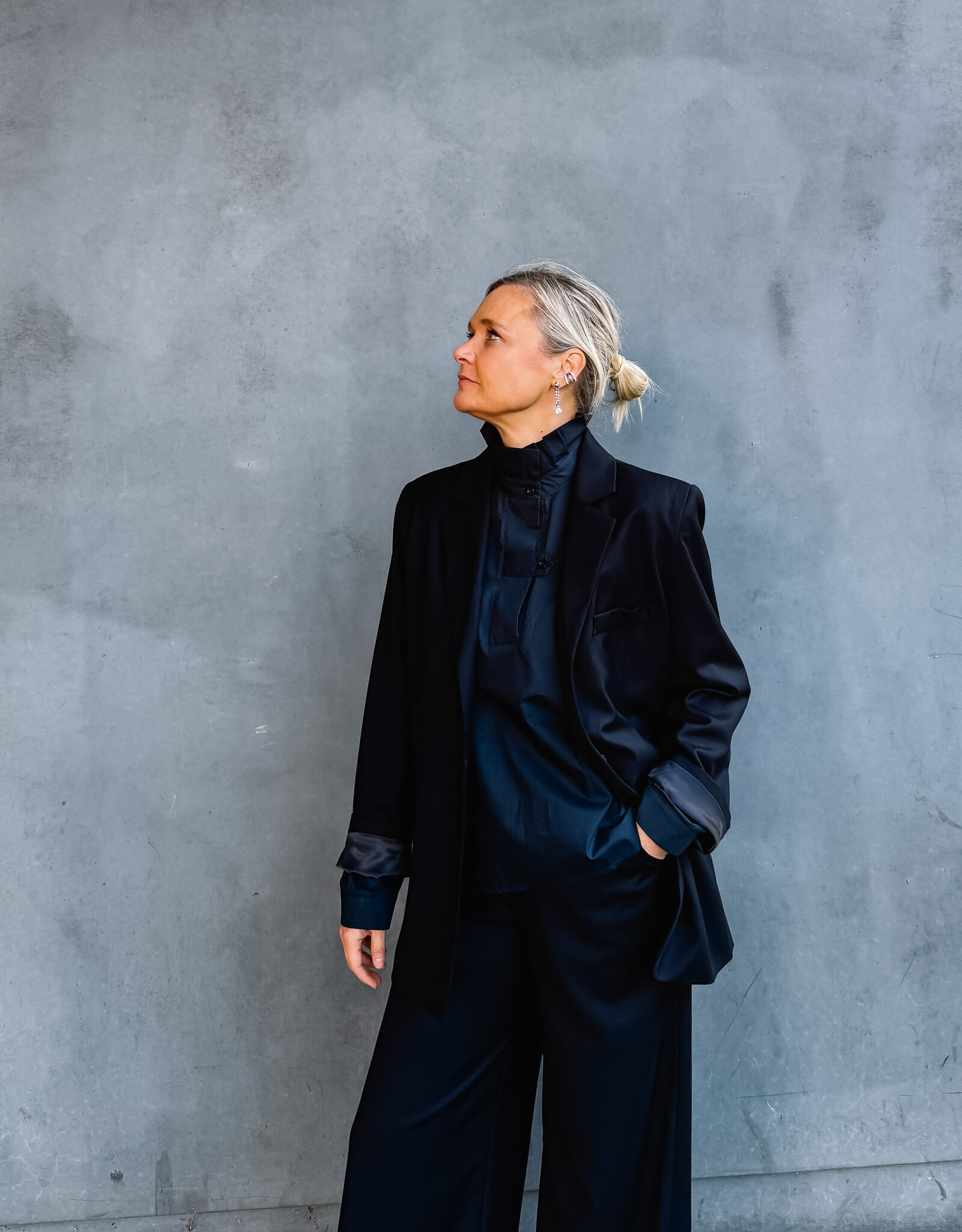 Re/Born Blazer 'Astro' -  Dark Blue - Re/Born