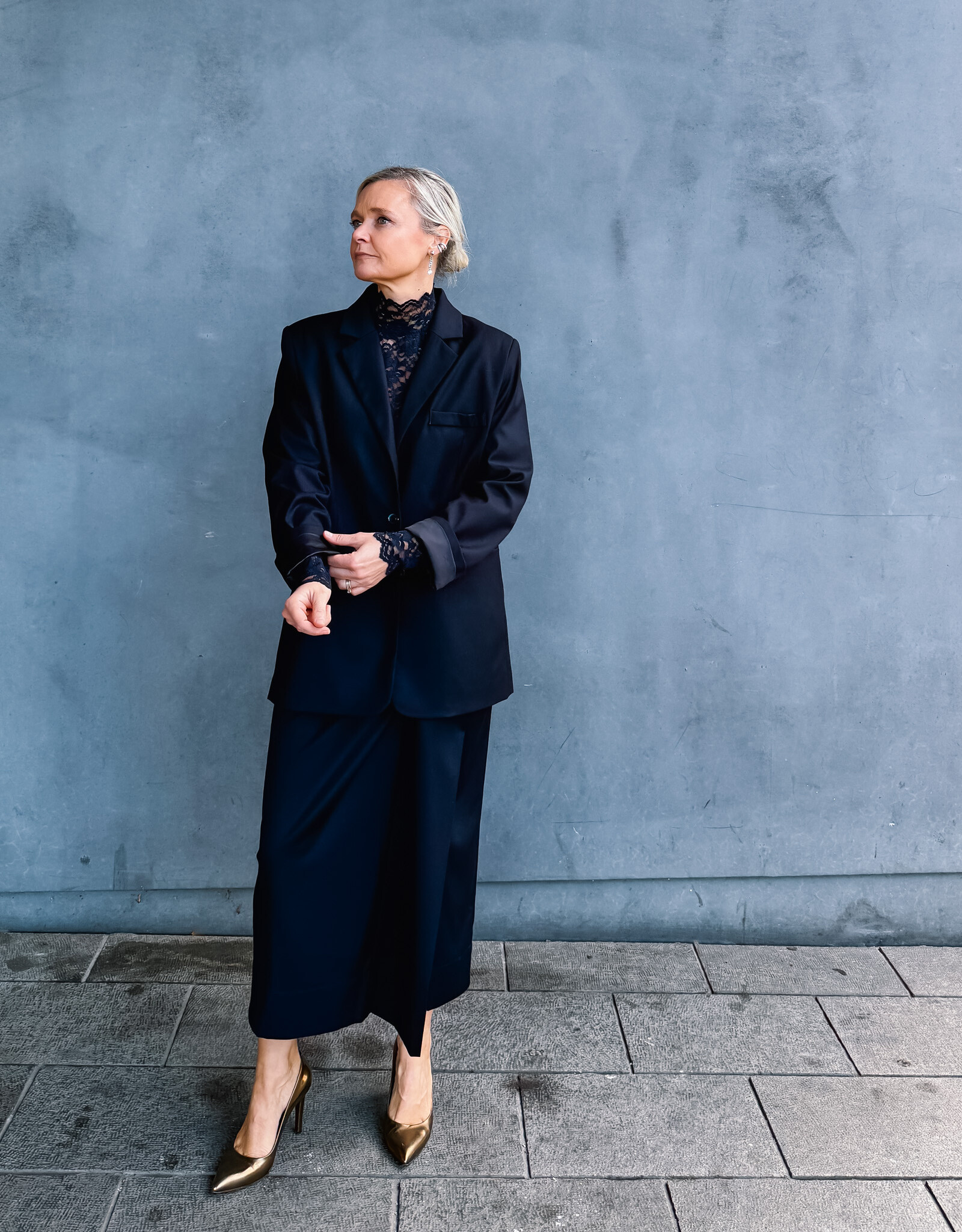 Re/Born Blazer 'Astro' -  Dark Blue - Re/Born