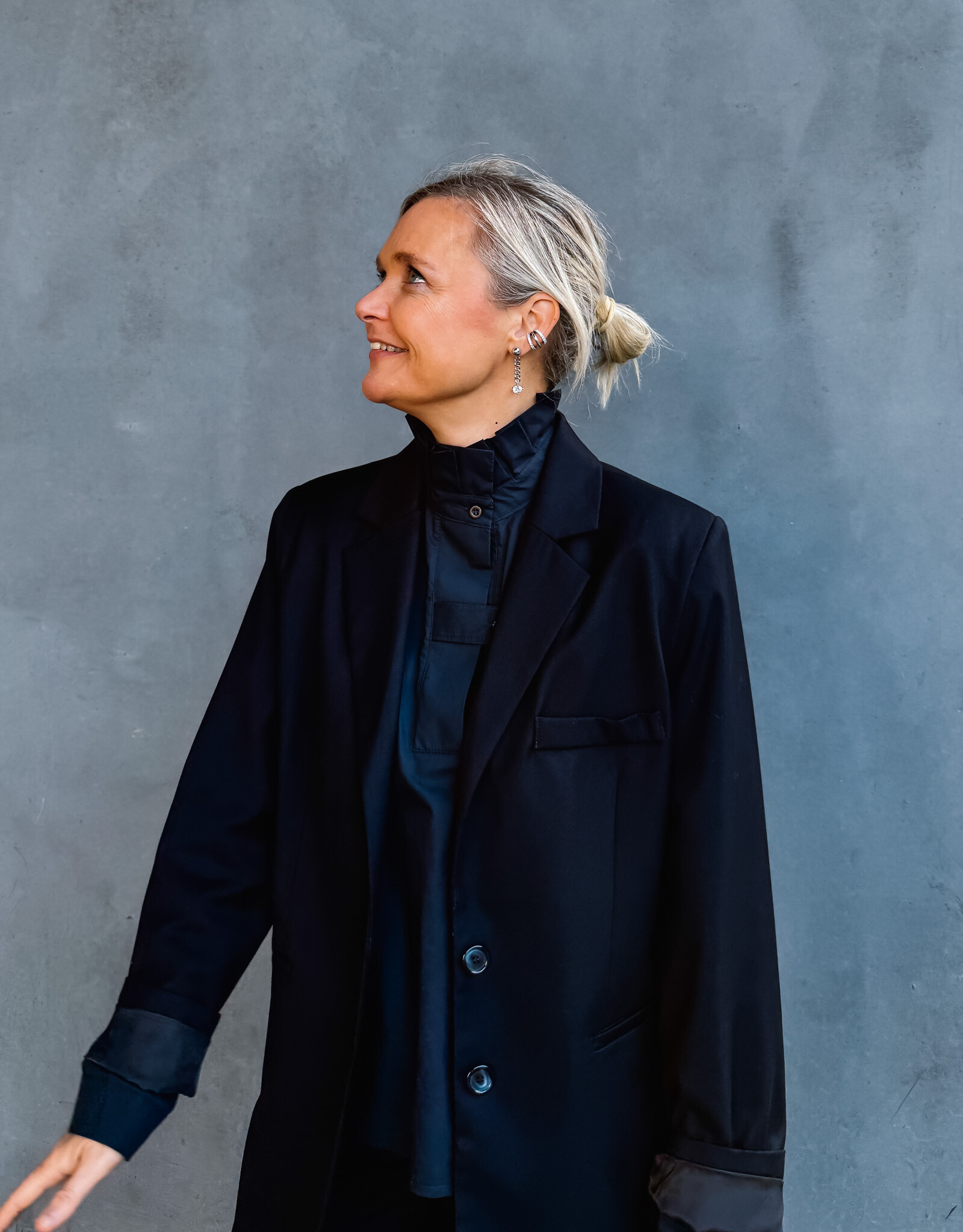 Re/Born Blazer 'Astro' -  Dark Blue - Re/Born