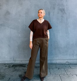 Re/Born Broek 'Zinnia' - Chocolate - Re/Born