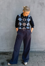 Re/Born Broek 'Zinnia' - Dark Blue - Re/Born