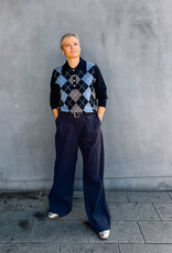 Re/Born Broek 'Zinnia' - Dark Blue - Re/Born
