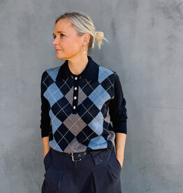 Pull Check 'Julina' - Navy - Neo Noir