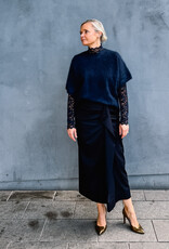 Re/Born Rok Viscose 'Claudia' - Dark Blue - Re/Born
