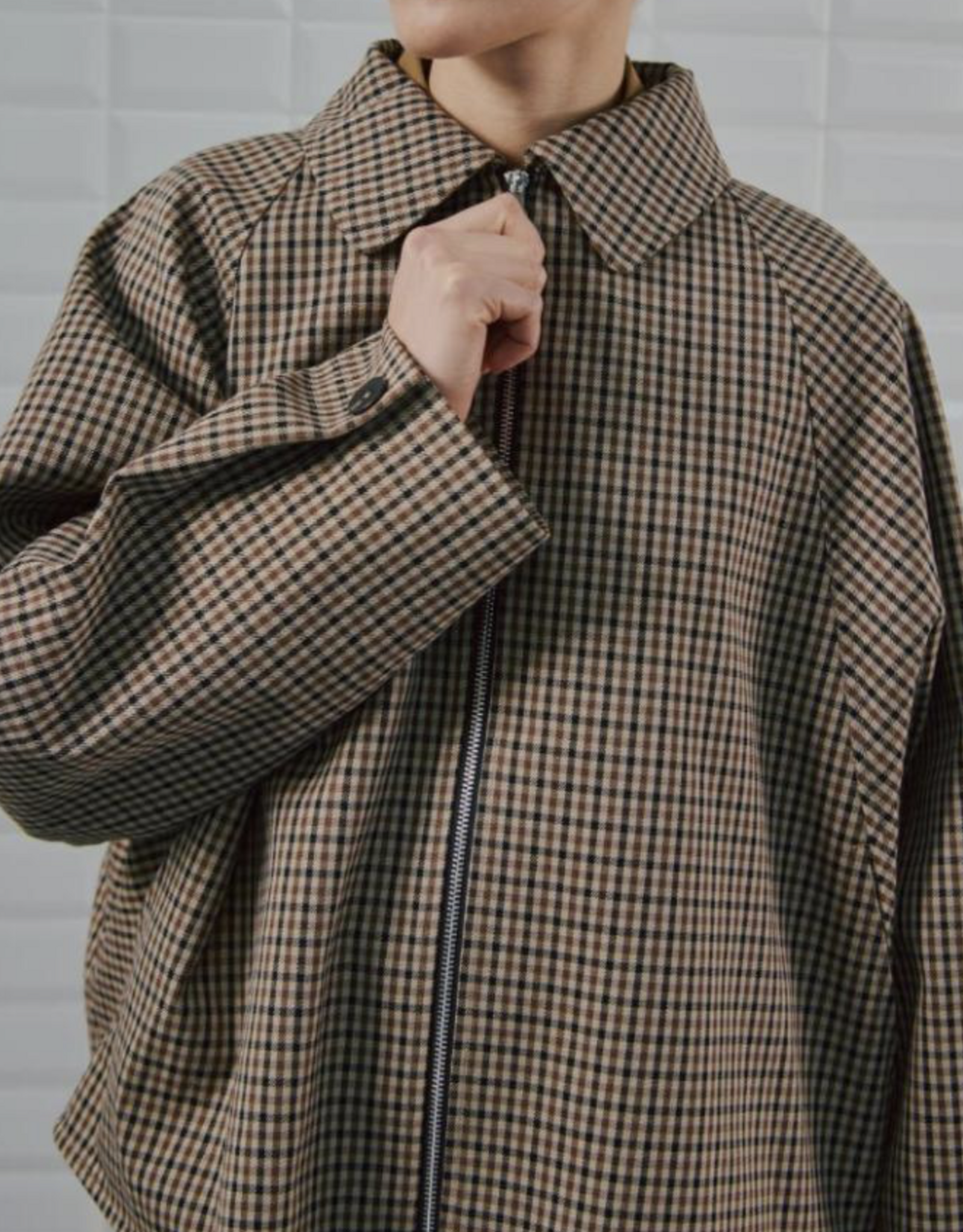 Withblack Jacket Checked 'Jackie' - Brown/Camel Check - Withblack