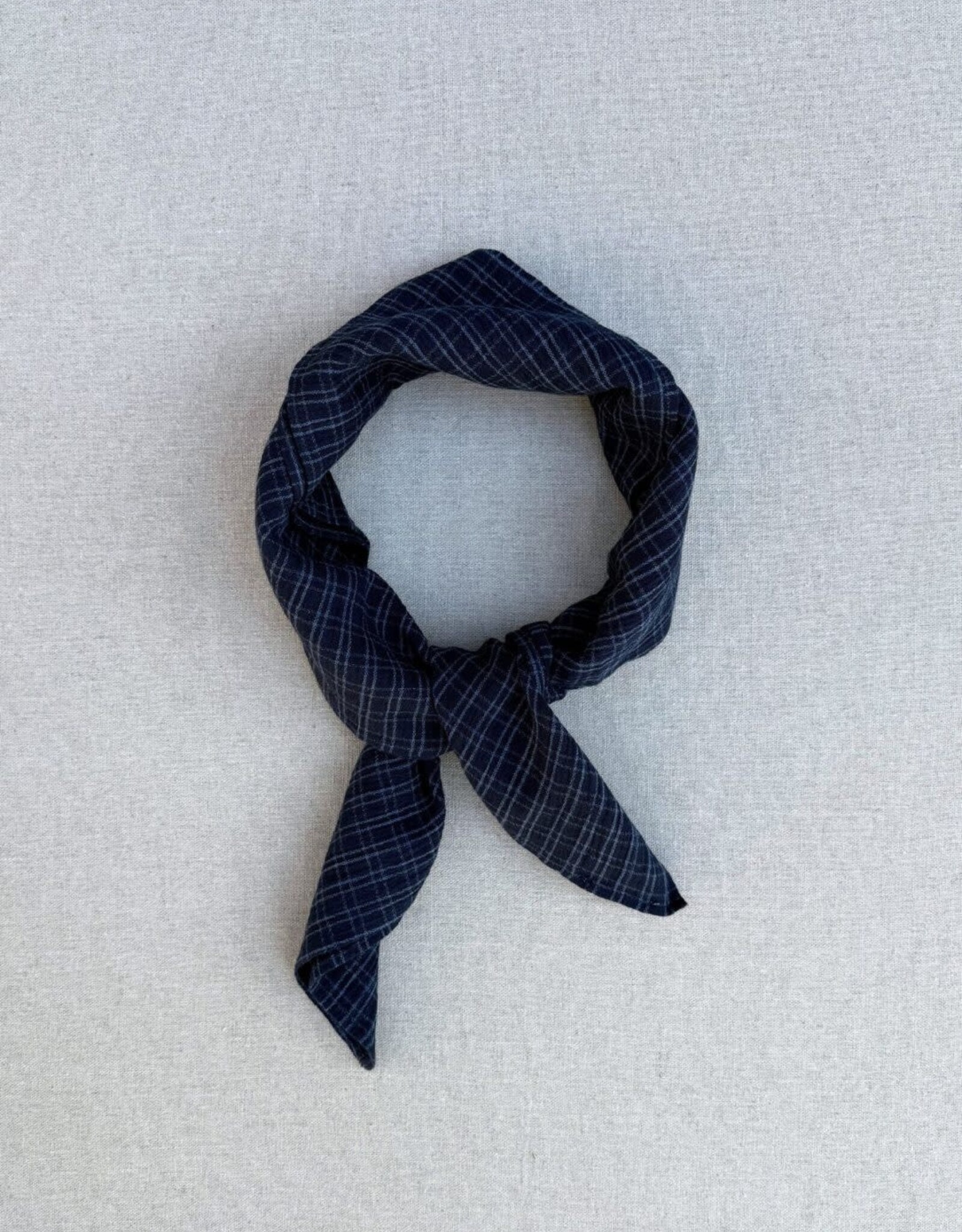 Boii Studios Scarf Check 'Meny' - Marine - Boii Studios