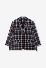Refined Department Blazer Check Fringes 'Tori' - Check - Refined Department