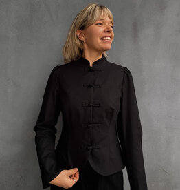 Blazer Linen 'Ardena' - Black - Neo Noir