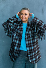 Refined Department Blazer Check Fringes 'Tori' - Check - Refined Department
