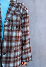 Refined Department Blazer Check Fringes 'Tori' - Check - Refined Department