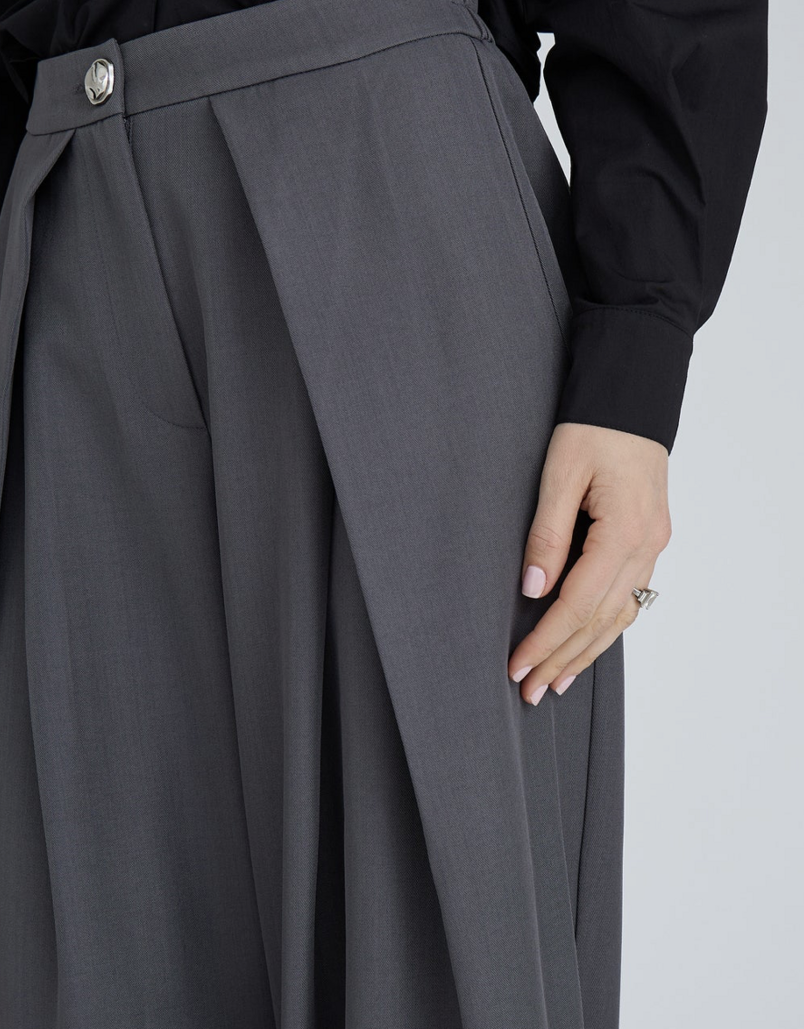 A view Broek 'Jula' - Medium Grey Melange - A View