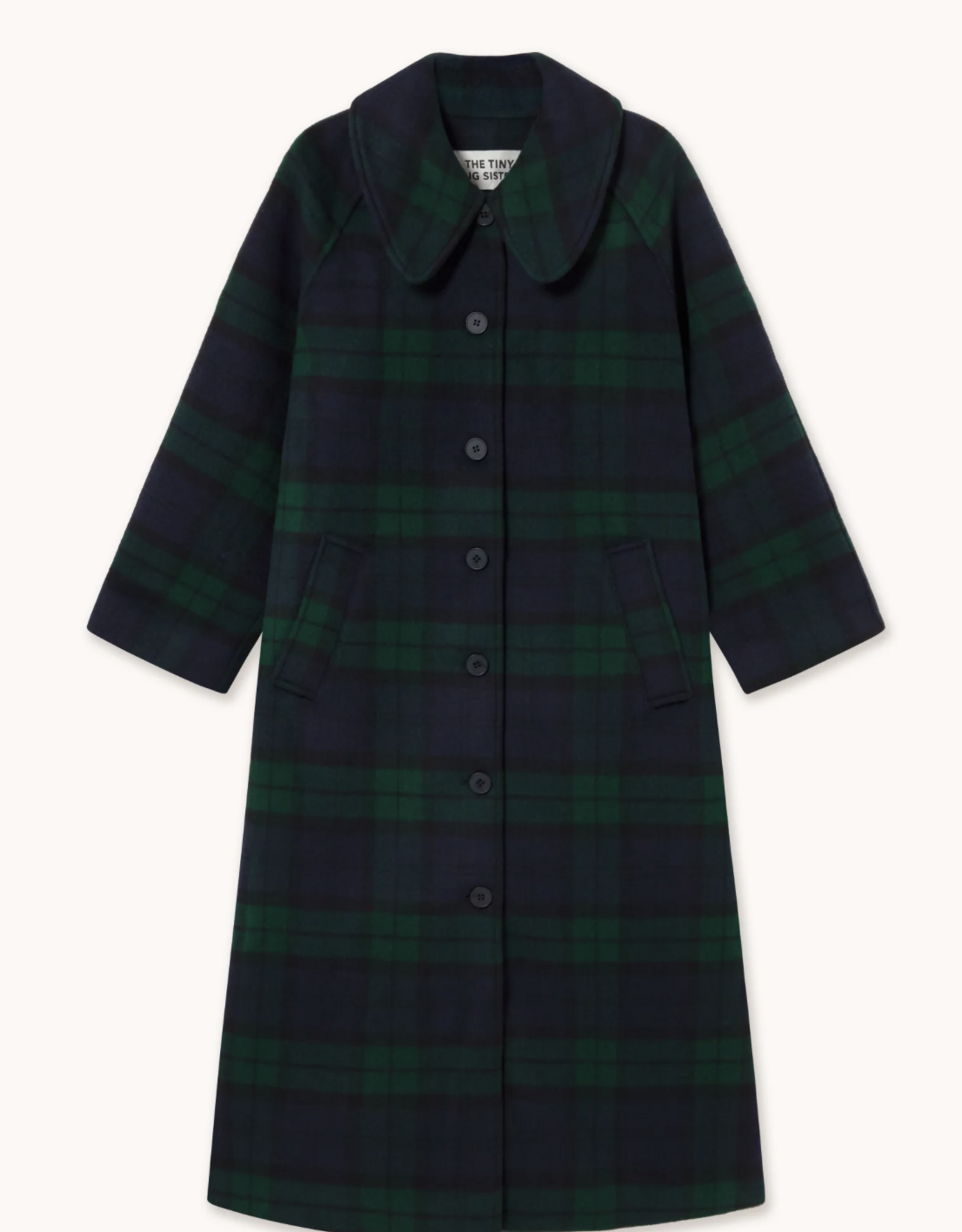 The Tiny Big Sister Mantel 'Check' - Navy - The Tiny Big Sister