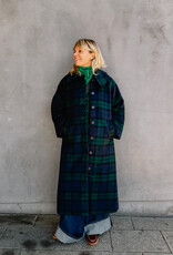 The Tiny Big Sister Mantel 'Check' - Navy - The Tiny Big Sister