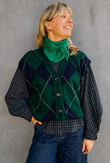 Bô-Dôme Cardigan Zonder Mouw 'Gio' - Check  - Bô-Dôme