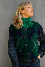 Bô-Dôme Cardigan Zonder Mouw 'Gio' - Check  - Bô-Dôme
