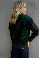 Bô-Dôme Cardigan Zonder Mouw 'Gio' - Check  - Bô-Dôme