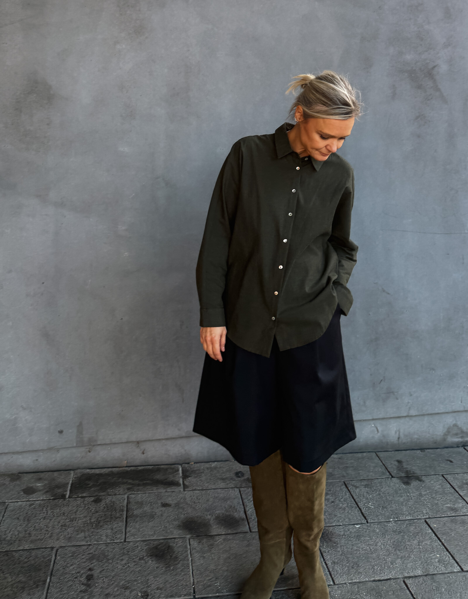 Laure+Max Hemd 'Cally' - Khaki - Laure+Max