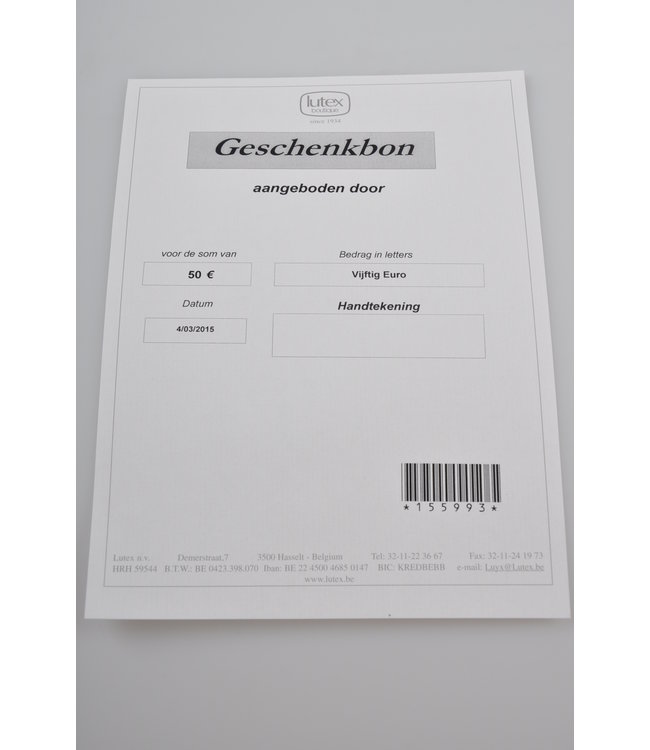Cadeaubon 50€