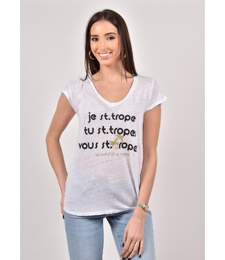 Au soleil de st-tropez Dames-t-shirt au soleil de st-tropez