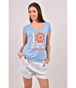 Au soleil de st-tropez Dames-t-shirt au soleil de st-tropez