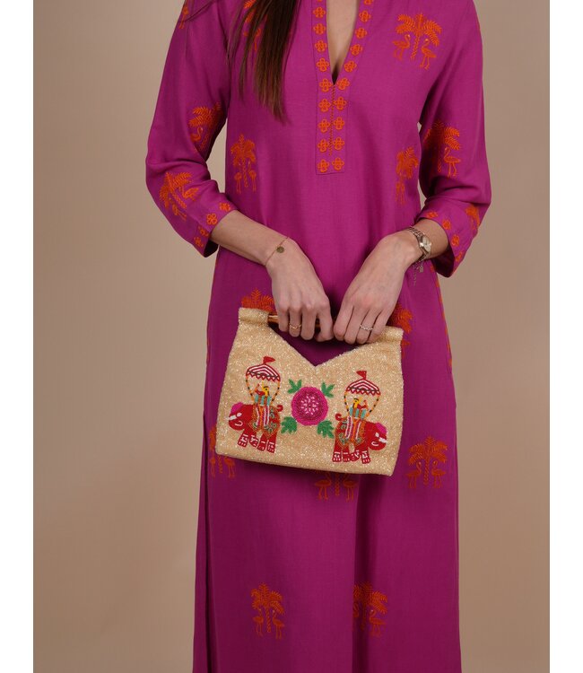 bamboo bag os red elephant