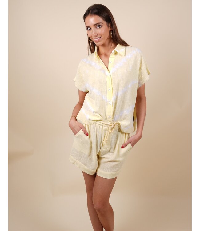 Corinthe tie dye pastel yellow